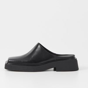 Vagabond Leather Square Toe Mule